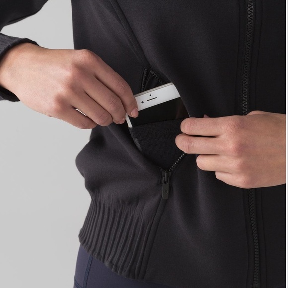 Lululemon NTS Jacket Black Full Zip Pockets SOFT Super Stretch Spacer Fabric 4 - Picture 16 of 16